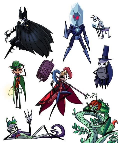 Batman and rogues gallery as bugs [OC] : r/HollowKnight