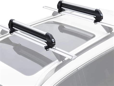 AA Products 26 Aluminum Universal Ski Roof Rack Fits 2 Pairs Skis or 2 Snowboards Ski Roof ...