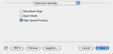 Selecting Printing Preferences - Mac OS X 10.4