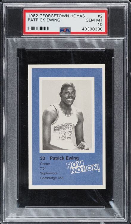 1982 GEORGETOWN HOYAS PATRICK EWING XRC ROOKIE #2 PSA 10 GEM MINT HOF ...