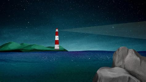 Lighthouse night desktop wallpaper background | Premium Photo ...