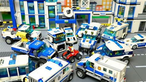 LEGO Cars and Trucks for kids and big Police station - YouTube