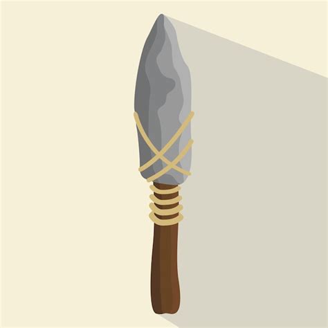 Premium Vector | Stone age knife vector illustration