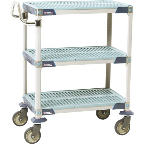 Metro MXUC1830G-35 MetroMax i 3 Shelf Utility Cart with 5" Polyurethane ...