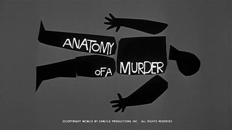 Anatomy of a Murder (1959) — Art of the Title