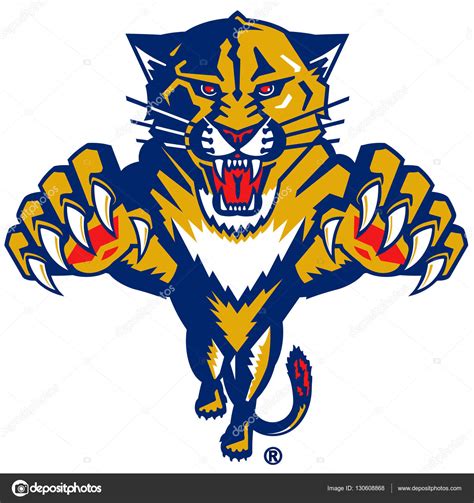 The logo of the hockey club "Florida Panthers" (1999-2016). USA – Stock ...