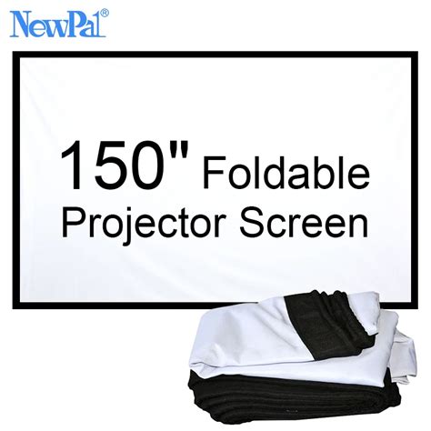 NewPal 150 inch Projector screen 4:3/16:9 Foldable projector Screen for Outdoor and Home Cinema ...