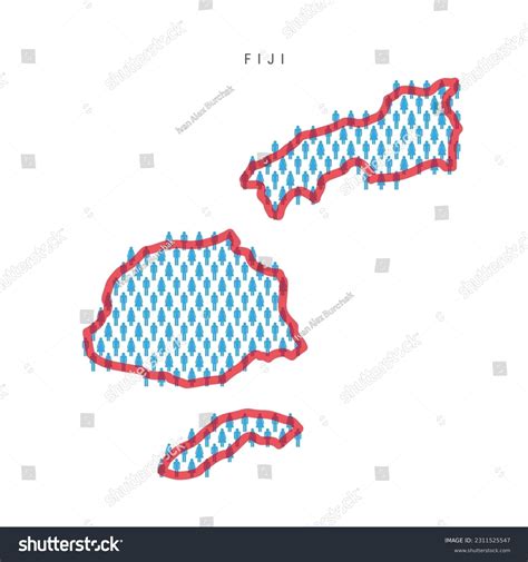 Fiji Population Map Stick Figures Fijian Stock Vector (Royalty Free ...