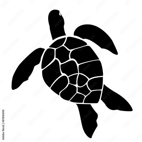 Sea turtle vector image, graphics. Stock Vector | Adobe Stock