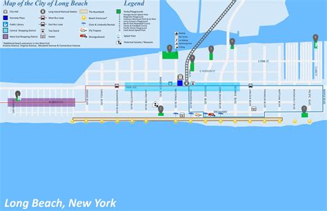 Long Beach NY Tourist Map - Ontheworldmap.com