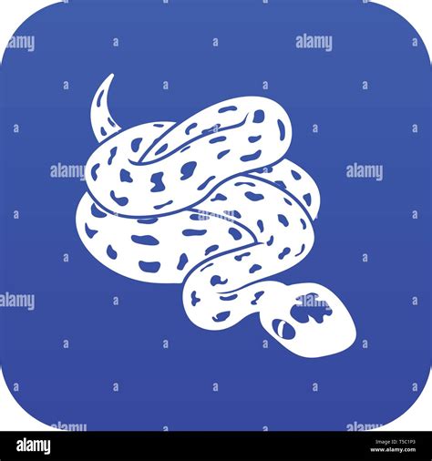 Anaconda snake icon blue vector Stock Vector Image & Art - Alamy