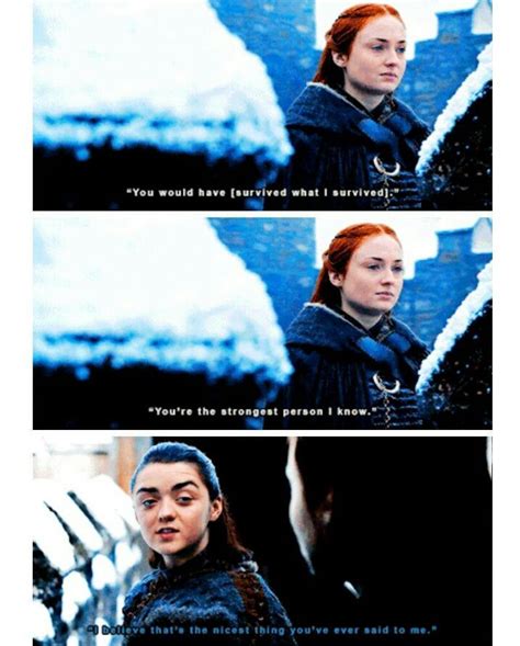 Sansa and Arya, 7.7 Game of Thrones. | Game of thrones quotes, Game of thones, Gameofthrones