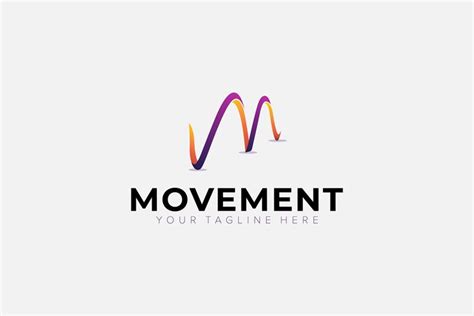 Movement with initial abstract M logo design