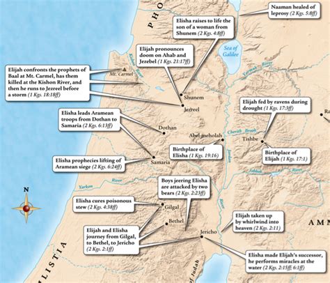 Travels of Elijah and Elisha | Bible mapping, Bible timeline, Bible study help