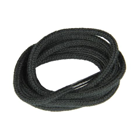 Fine Round Black Shoe Laces in 100% Cotton