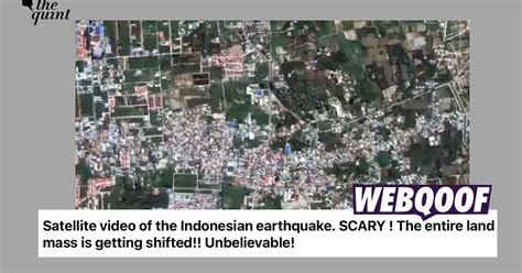 Fact-Check: Old Satellite Visuals Shared as Destruction After Recent Earthquake in Indonesia