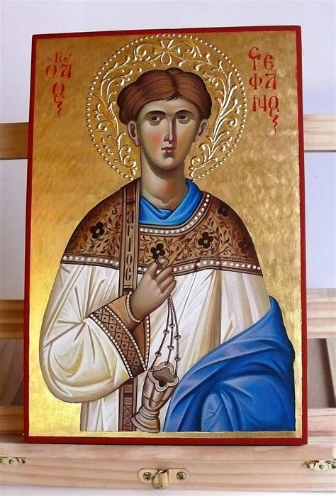 St. Stephen Protomartyr and Archdeacon, hand painted icon, christian gift, orthodox icon ...