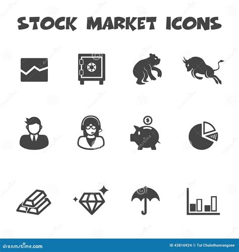 Stock Market Icons Stock Vector - Image: 43816924