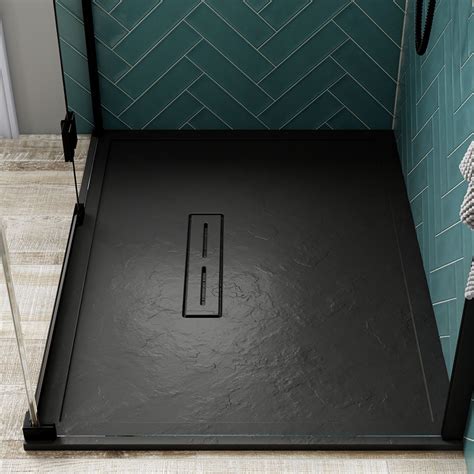 Kudos Connect 2 Slate Effect Rectangular Shower Tray 1200mm x 800mm - Grey Slate - C2T12080SLGR ...