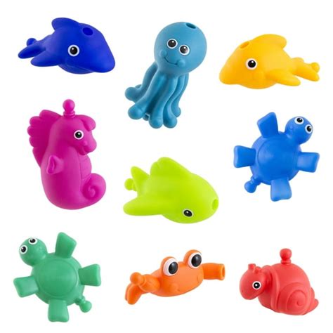 Sassy Snap & Squirt Sea Creatures Bath Toy, 9 Pack - Walmart.com ...