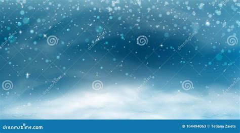 Snow landscape banner stock vector. Illustration of freeze - 104494063