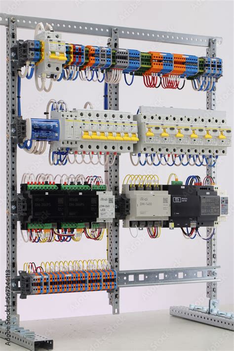 Electrical switchboard for the organization of power supply of apartments. Stock Photo | Adobe Stock