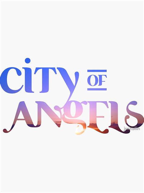 "Los Angeles: "City of Angels"" Sticker by jackwilin | Redbubble