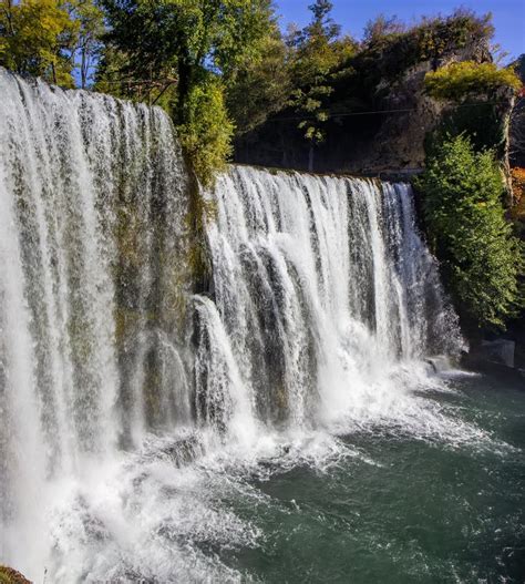 Famous Jajce Waterfall in Bosnia and Herzegovina Stock Image - Image of ...