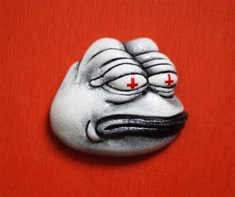 Evil Pepe. Pepe the frog pin or magnet. Satanic Pepe. Pepe | Etsy