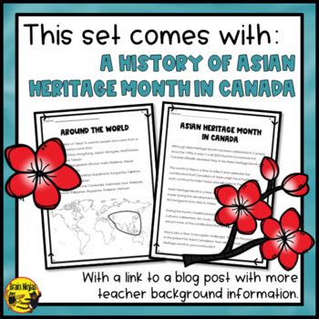 Asian Heritage Month Activity by Brain Ninjas | Teachers Pay Teachers