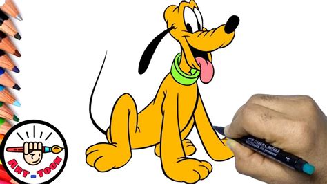 How To Draw Pluto Step By Step The Dog