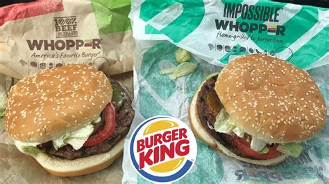 Burger King: The Impossible Whopper vs Whopper – Comparison & Review - YouTube