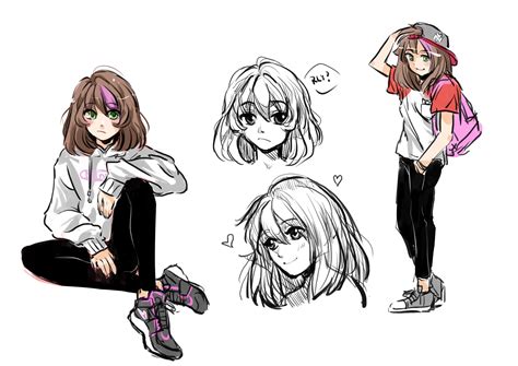 Veronika Hrbáčová - Anime Girl Character Design for Visual Novel