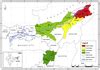 Map of Assam depicting the location of tea gardens from which tea yield...