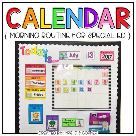 Interactive Calendar and Calendar Mat ( for the Special Needs Classroom ...