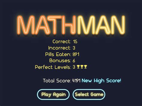 🕹️ Play Math Man Game: Free Online Pac Man Inspired Mathematics Video ...