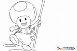 Toad Mario Coloring Pages sketch template