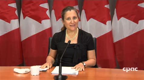 Deputy PM Chrystia Freeland on the U.S. plan to impose tariff on ...