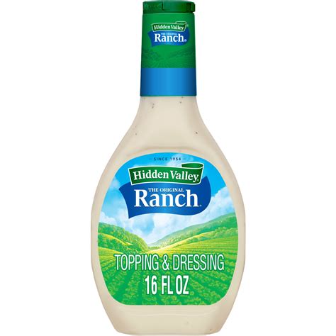 Hidden Valley Original Ranch Salad Dressing and Topping, 16 fl oz ...