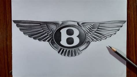 Draw bentley car logo - YouTube