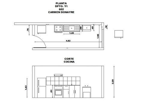 Complete top view layout plan of kitchen - Cadbull