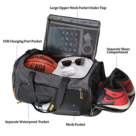 Gym Duffle Bag Backpack with Shoe Compartment &Wet Pocket, 50L Large ...