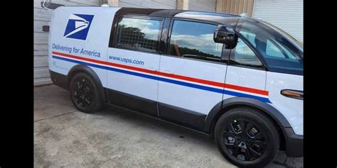 A customized version of Canoo's electric delivery van for the USPS has been spotted in the wild ...