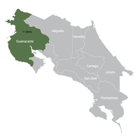 Map Of Guanacaste Costa Rica - Maps For You