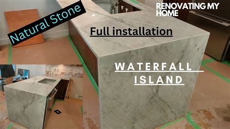 WATERFALL ISLAND NATURAL STONE INSTALLATION - YouTube