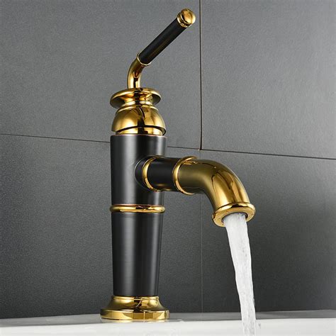 Basin Faucets Retro Faucet Wash Basin Faucet Hotel Copper Gold Mixer ...