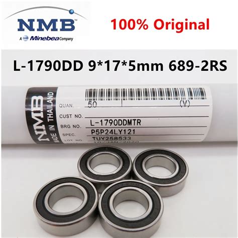 20pcs/100pcs NMB Minebea high speed bearing L 1790DD 9*17*5mm 689 2RS ...