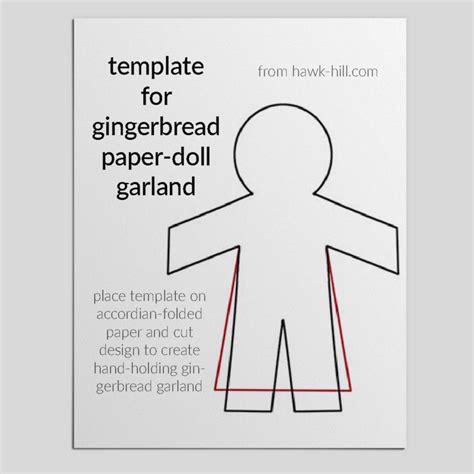 Free Pattern: PDF Template for Making a Paper Doll Chain | Hawk Hill