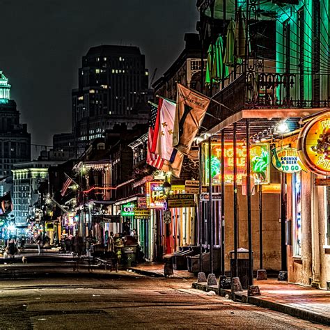 Bourbon Street neon glow photography