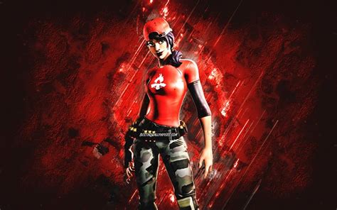 Download wallpapers Fortnite Banner Trooper Skin, Fortnite, main characters, red stone ...